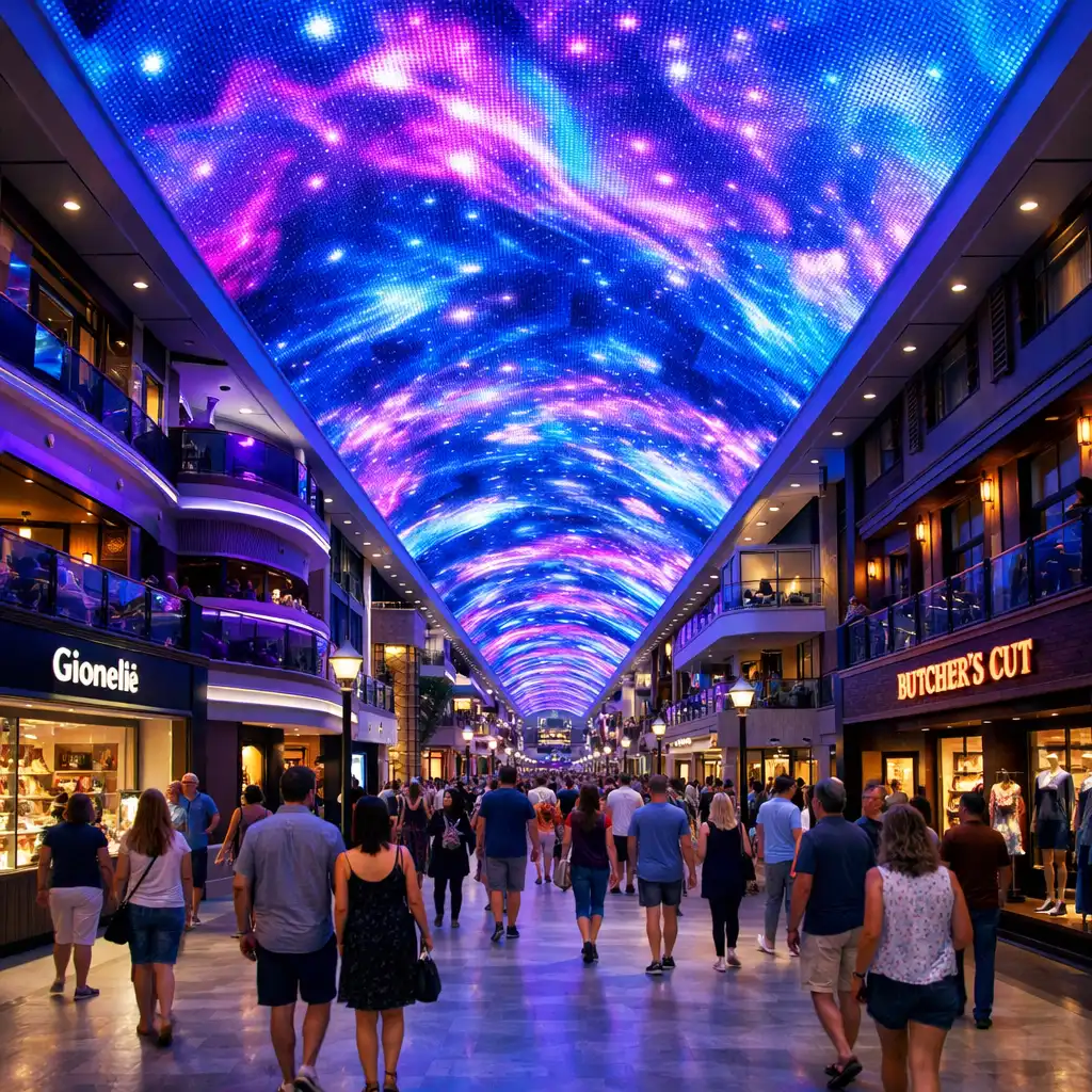 Promenada MSC Meraviglia z kopułą LED